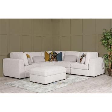 Heather Corner Arm Sectional Light Grey